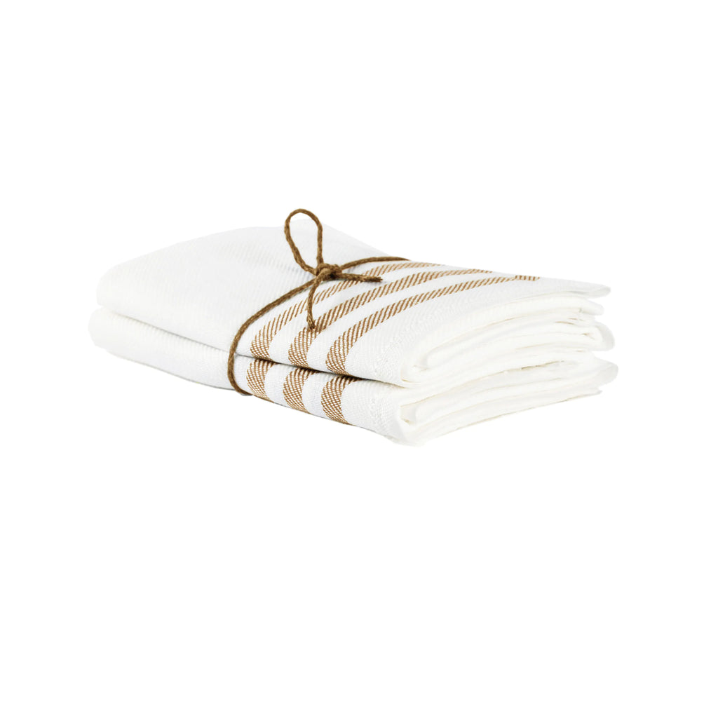 Towel 2-Pack Diagonal - Offwhite/Cinnamon