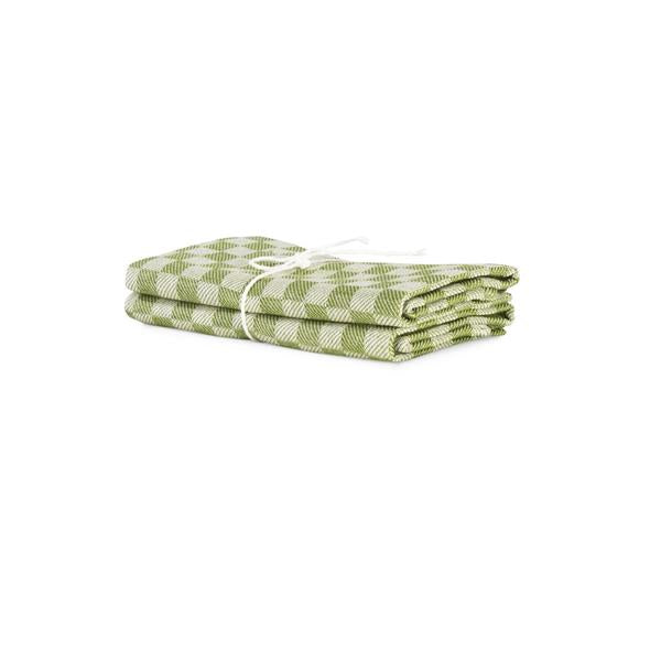 Towel 2-Pack Schack - Green-Off White