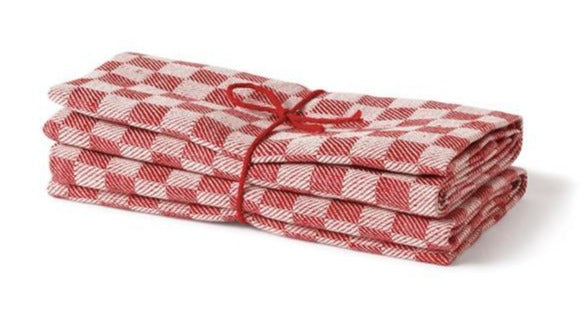 Towel 2-Pack Schack - Red - Off White