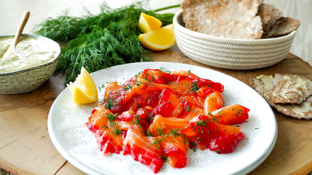 Beetroot and Horseradish Cured Gravad Lax