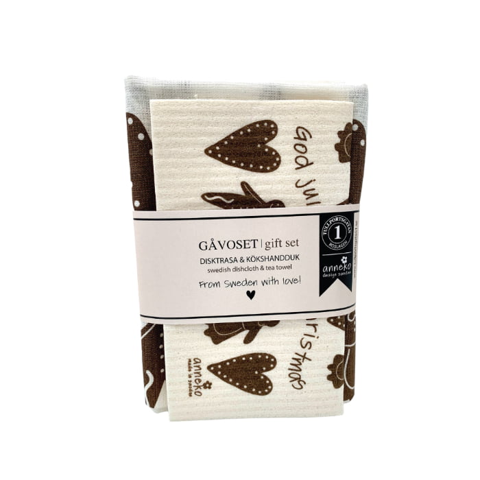 Dish Cloth and Kitchen Towel Gingerbread Bundle