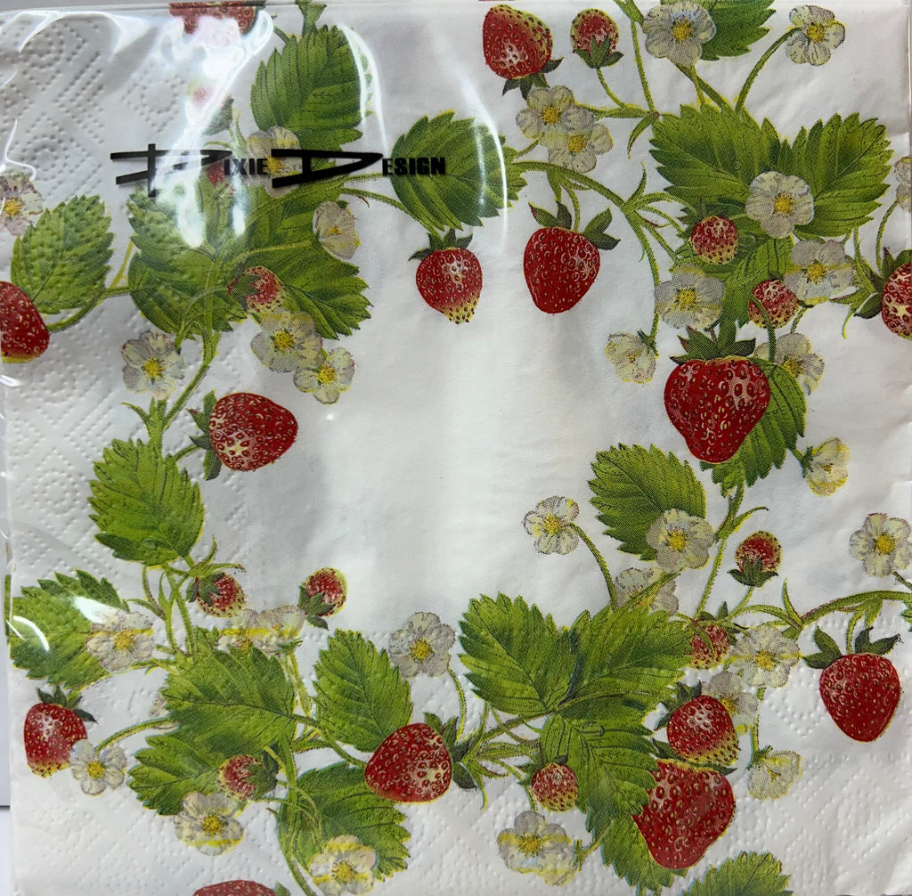 Paper Napkins Wild Strawberries