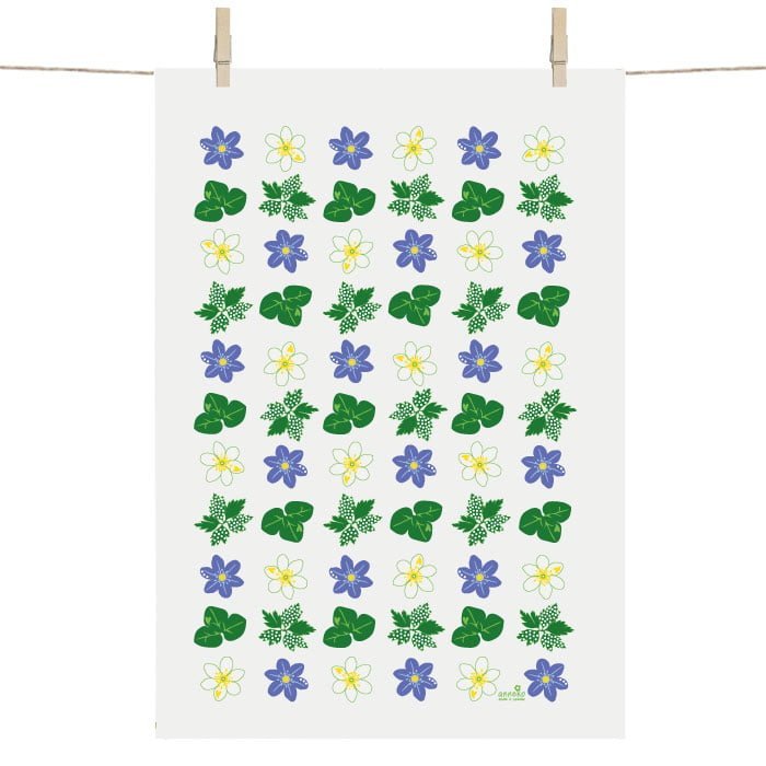 Gift Set Kitchen Towel & Dish Cloth Spring Flowers