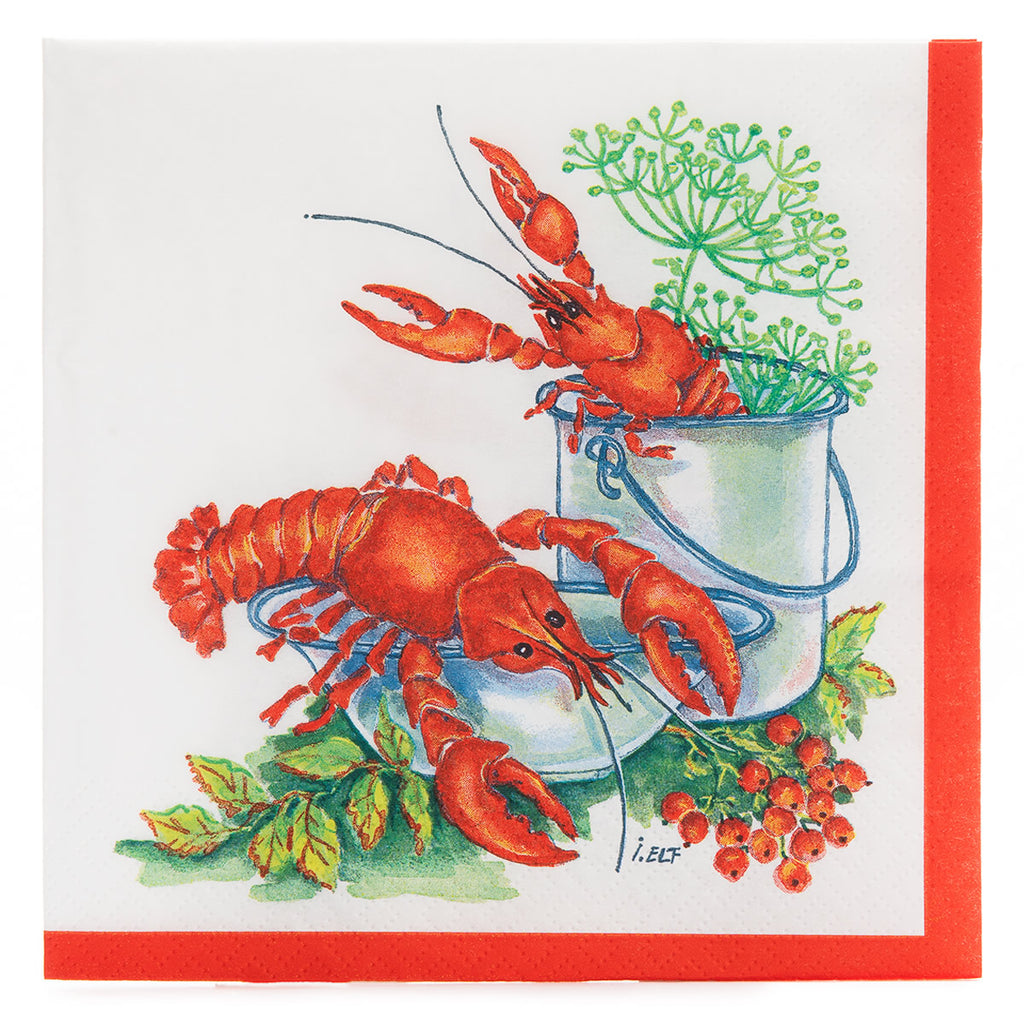 Crayfish party paper napkins