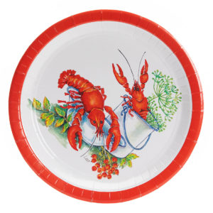 Crayfish party paper plates (pack of 6)