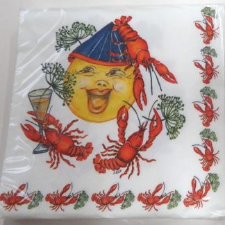 Crayfish party paper napkins Moon