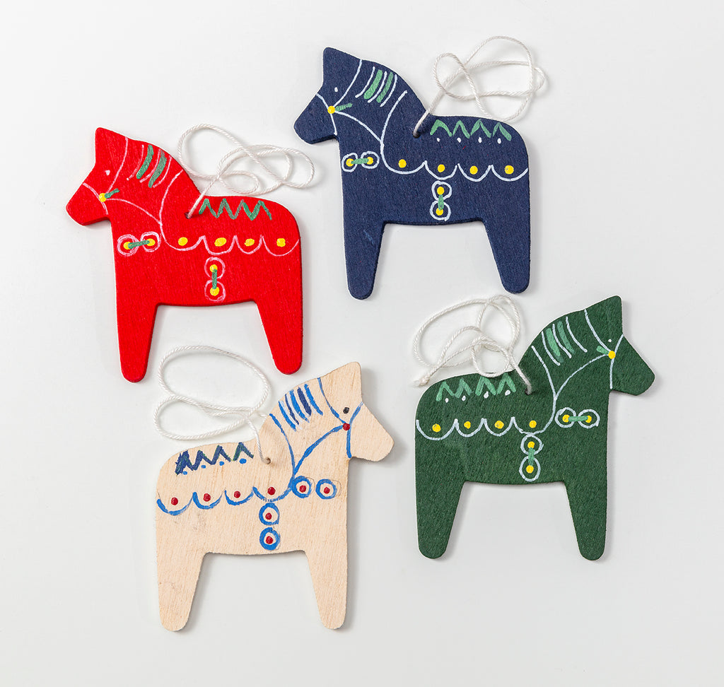 Dalahorse Hand Painted Tree Decoration (different colours)