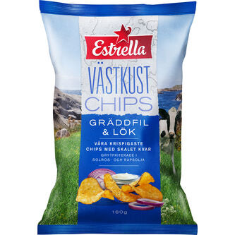 Estrella Västkust Chips Sour Cream & Onion