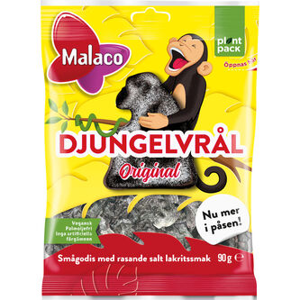 Malaco Djungelvr l Super Salty Liquorice Bag 90g TotallySwedish Ltd malaco-djungelvr-l-super-salty-liquorice-bag-90g-totallyswedish-ltd