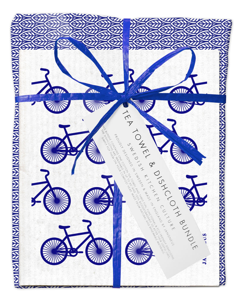 Blue Leaves and Blue Bikes Bundle