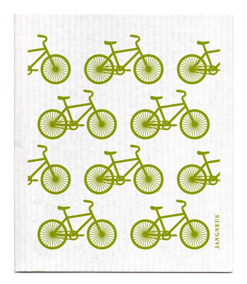 Green Bicycles Dishcloth