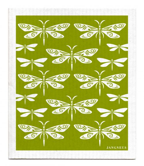 Dish Cloth Green Dragon Fly