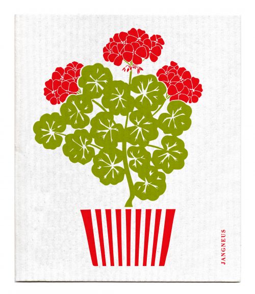 Dish Cloth Red Geranium