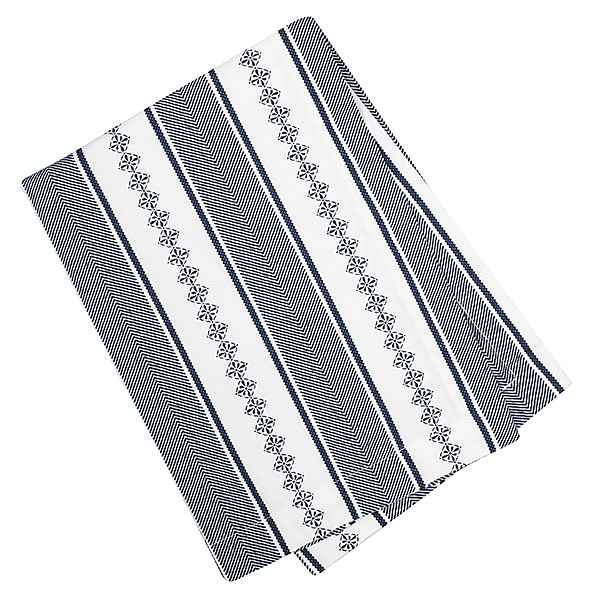 Kitchen Towel Bolster White/Navy