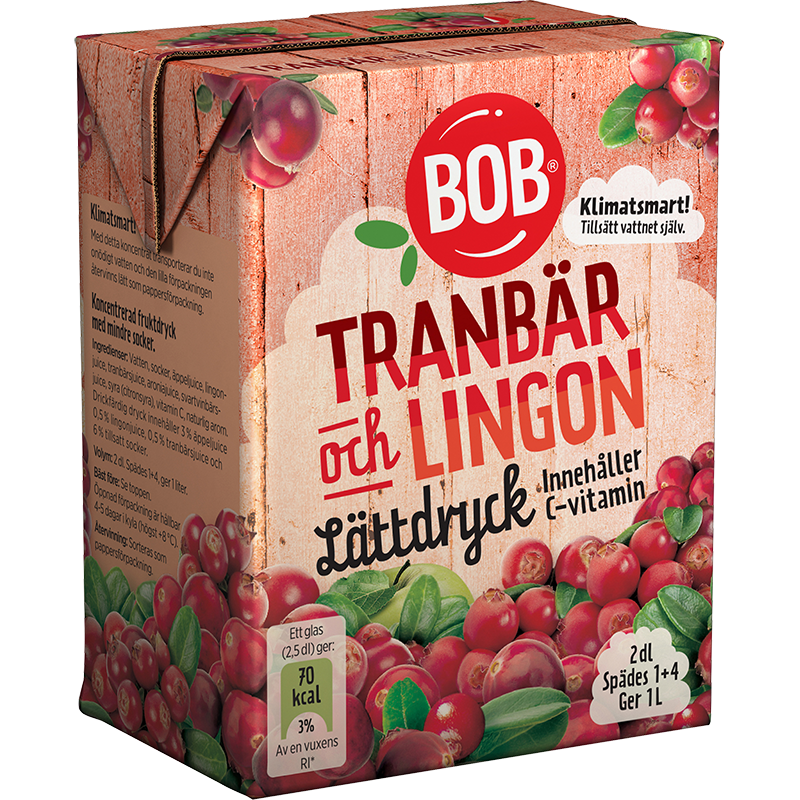 BOB Light Cordial Cranberry And Lingonberry