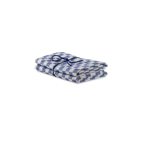 Towel 2-pack Schack - Marine-White