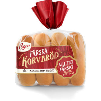 Pågen Hotdog Buns (Sold Frozen)