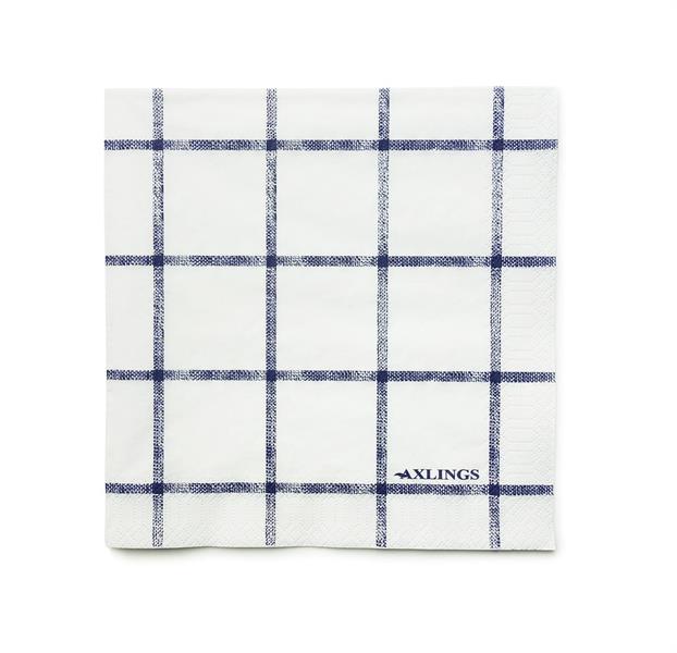 Napkins Köksruta - White/Marine