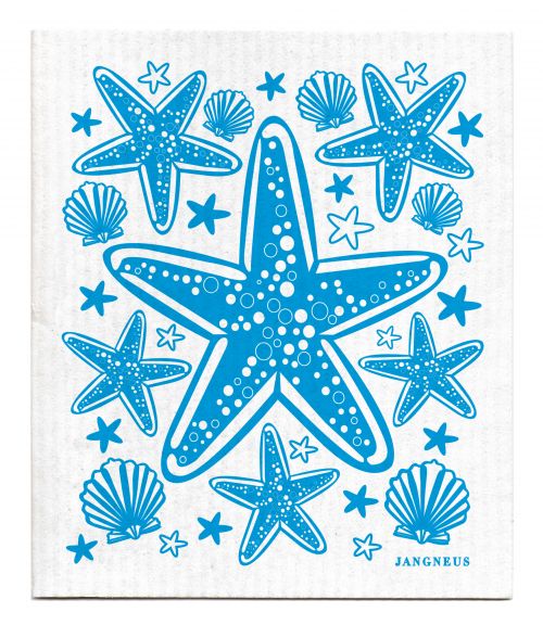 Turquoise Starfish Dishcloth