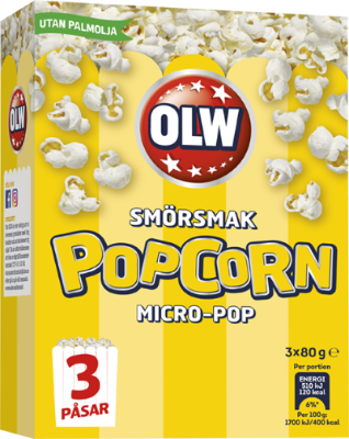 Microwave Popcorn BUTTER 3-Pack